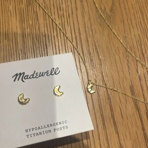 Madewell earrings and necklace